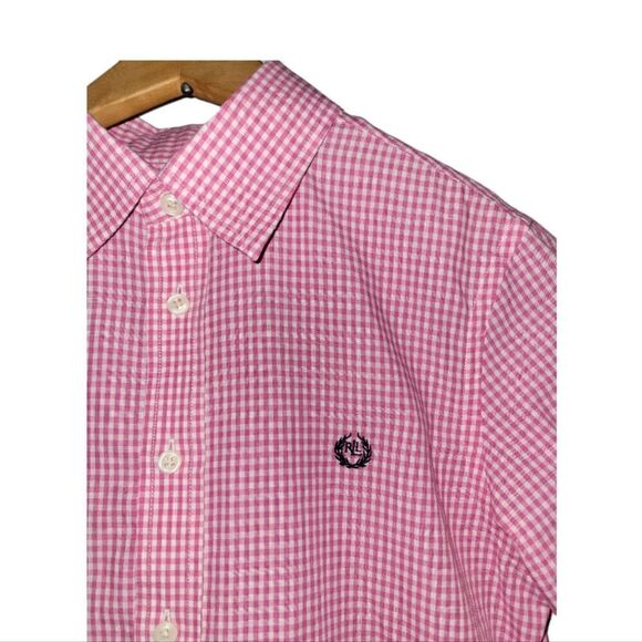 NWOT Lauren Ralph Lauren Pink and White Button Down Button Up Dress Shirt 14 - Picture 4 of 10